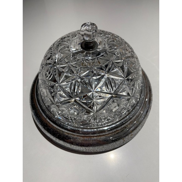 VTG Crystal Glass Dome Light‎ Fixture Flush Mount Hollywood  Boudoir Acorn Final - Picture 6 of 11